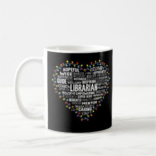 Librarian Christmas Lights Heart Santa's Favourite Coffee Mug