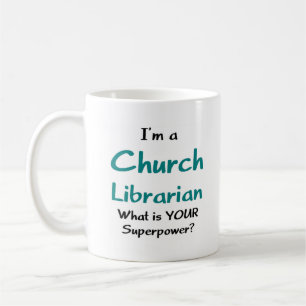 librarian church coffee mug