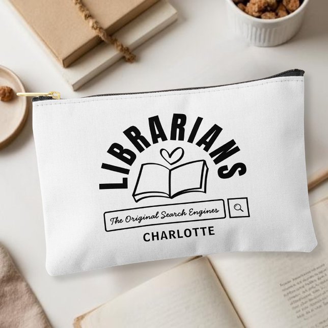 Librarian Funny Original Search Engine Gift Accessory Pouch (Creator Uploaded)