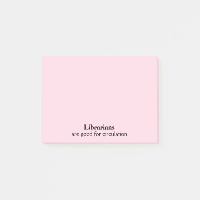 Librarian Gift Funny Circulation Choose a Colour Post-it Notes (Front)