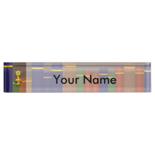 Librarian Giraffe Nameplate