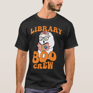 Librarian Halloween Library Book Library Boo Crew  T-Shirt