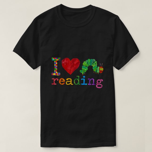 Librarian  I love reading  Hungry caterpillar  Tea T-Shirt (Design Front)