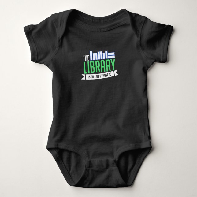 Librarian Library Books Gift Baby Bodysuit (Front)