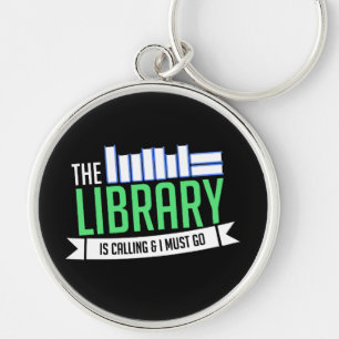 Librarian Library Books Gift Key Ring