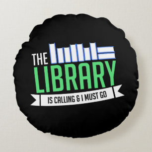 Librarian Library Books Gift Round Cushion