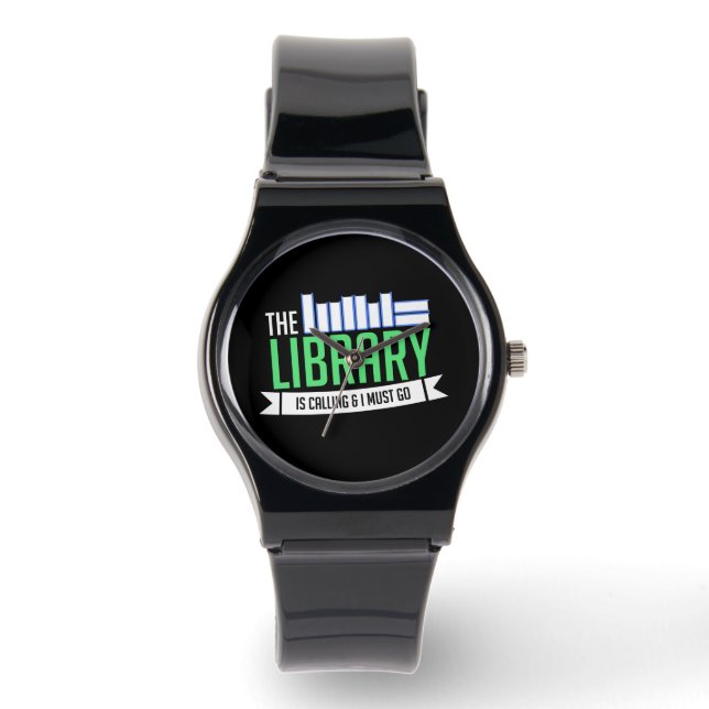 Librarian Library Books Gift Watch (Front)