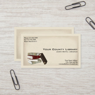 Librarian Library Business Card