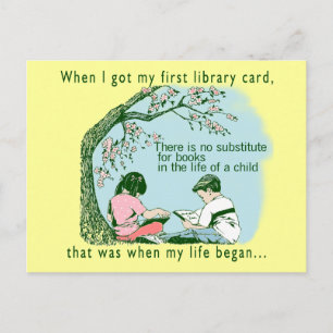 Librarian Library Postcard