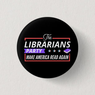 librarian, library, reading, read, books, readers, 3 cm round badge