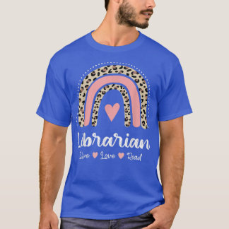 Librarian Library Squad Book Lover Rainbow Cute Li T-Shirt