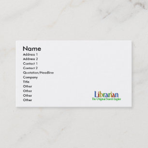 Librarian Original Search Engine Business Card