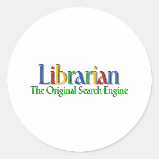 Librarian Original Search Engine Classic Round Sticker (Front)