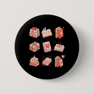 Librarian Reader Books Valentine Teacher Valentine 6 Cm Round Badge