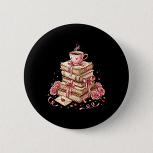 Librarian Reader Books Valentine Teacher Valentine 6 Cm Round Badge