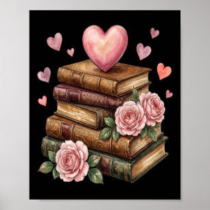 Librarian Reader Books Valentine Teacher Valentine Poster