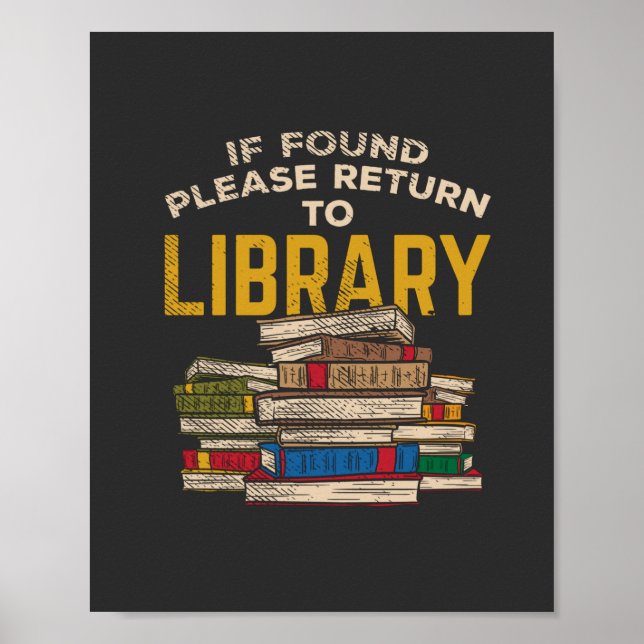 Librarian Reading Gift Poster (Front)
