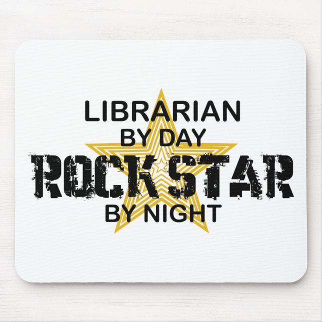 Librarian Rock Star by Night Mouse Pad (Front)