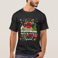 Librarian Squad Christmas Lights Red Plaid Reindee
