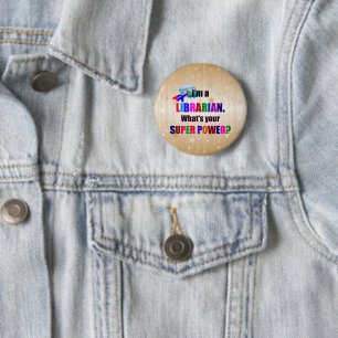 Librarian Super Power Humor 6 Cm Round Badge
