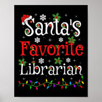 Librarian Xmas Santa's Favorite Librarian Christma