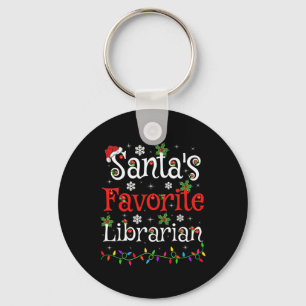 Librarian Xmas Santa's Favourite Librarian Christm Key Ring