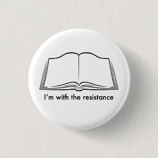 Librarians lead the resistance 3 cm round badge