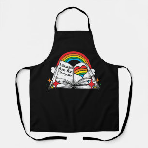 Libraries Are for Everyone Rainbow LGBT Pride Flag Apron