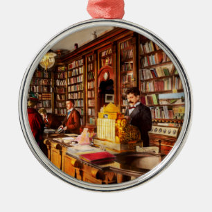 Library - A novel idea 1895 Metal Ornament