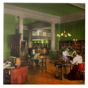 Library - Adult's reading 1900 Ceramic Tile