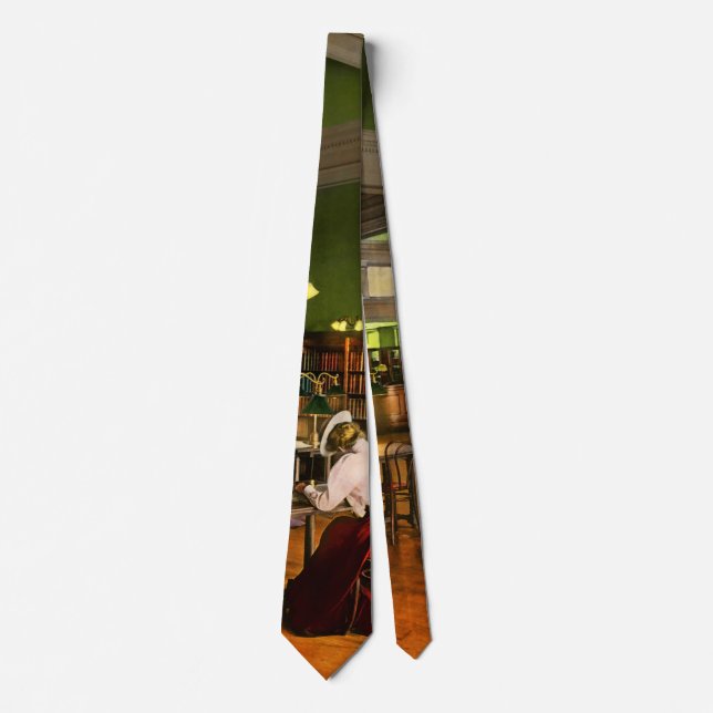 Library - Adult's reading 1900 Tie (Front)
