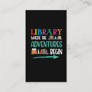Library Adventure Librarian Book Reader Bookworm Business Card