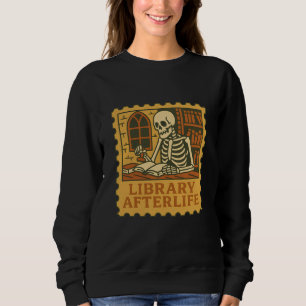 Library Afterlife – Gothic Skeleton Librarian  Sweatshirt