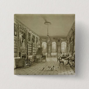Library as Sitting Room, Cassiobury Park, c.1815, 15 Cm Square Badge