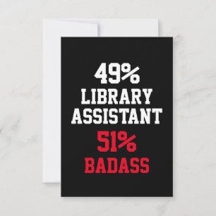 Library Assistant Badass Card