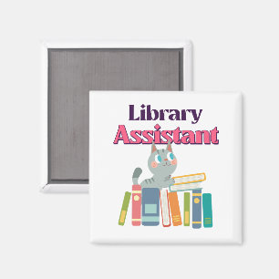 Library Assistant cat Magnet