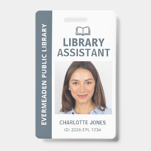 Library Assistant Identification Photo ID Badge