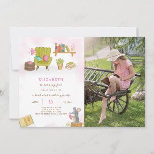 Library Birthday Invitation With Photo