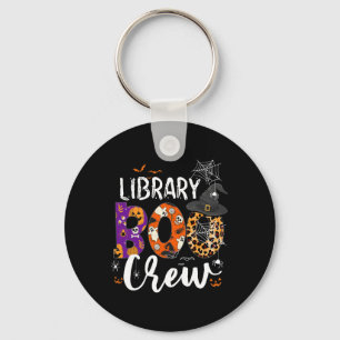 Library Boo Crew School Librarian Halloween Librar Key Ring