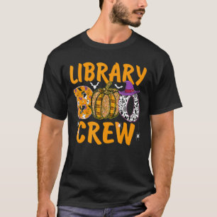 Library Boo Crew School Librarian Halloween Librar T-Shirt