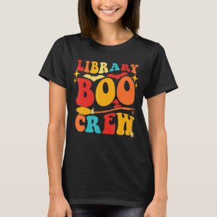 Library Boo Crew School Librarian Halloween Librar T-Shirt