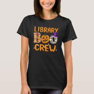 Library Boo Crew School Librarian Halloween Librar T-Shirt