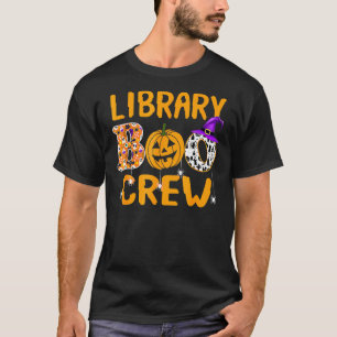 Library Boo Crew School Librarian Halloween Librar T-Shirt