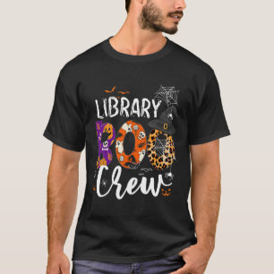 Library Boo Crew School Librarian Halloween Librar T-Shirt