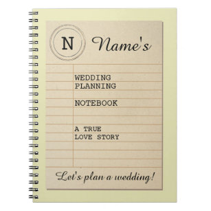 Library Book Author Notebook Wedding Planning