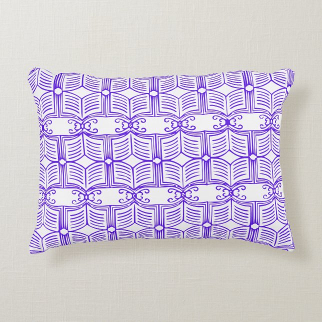 Library Book Pattern  Accent Pillow (Front)