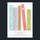 Library Book Save the Date<br><div class="desc">Announce your happily ever after with this storybook themed save the date. Library book spines decorate this card with space to include your names,  date and wedding website information.</div>