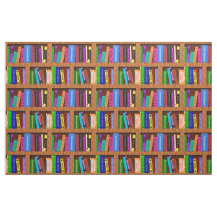Library Book Shelf Pattern for Readers Fabric