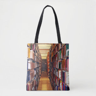 Library Book Shelves Tote Bag