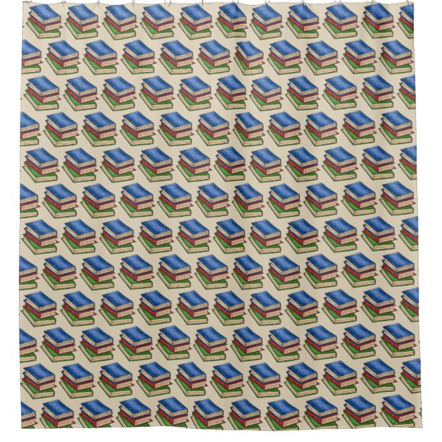 Library Book Stack Teacher Librarian Education Shower Curtain (Front)